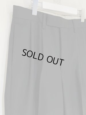 画像3: UNUSED（アンユーズド） ウールギャバジン ストレートパンツ ブラック