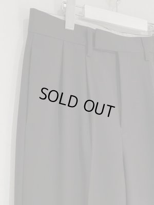 画像3: UNUSED（アンユーズド） ウールギャバジン ストレートパンツ ダークブラウン