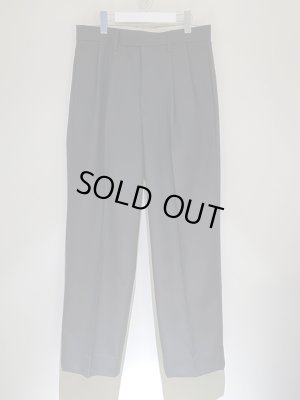 画像2: UNUSED（アンユーズド） ウールギャバジン ストレートパンツ ブラック