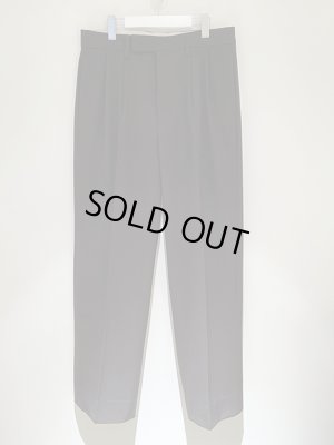 画像2: UNUSED（アンユーズド） ウールギャバジン ストレートパンツ ダークブラウン