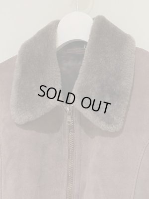 画像3: ユーロヴィンテージ スイス製 リアルムートンブルゾン ブラウン