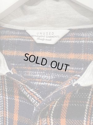 画像4: UNUSED（アンユーズド） フーデッドフランネルシャツ ネイビーチェック