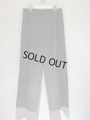 画像2: YOKE（ヨーク） 2タックワイドレッグド サイドテープトラウザーズ チャコール