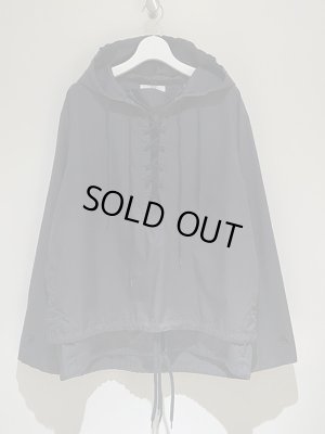 画像2: UNUSED（アンユーズド） フーデッドレースアップジャケット ブラック