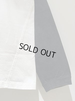 画像6: UNUSED（アンユーズド） ロングスリーブ ベースボールTシャツ ホワイト×ブラック