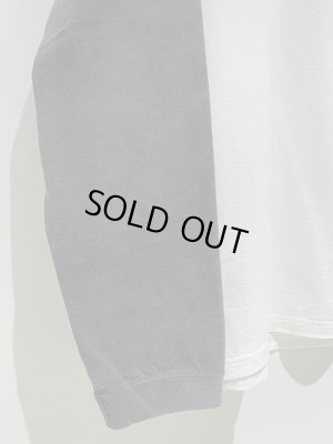 画像5: UNUSED（アンユーズド） ロングスリーブ ベースボールTシャツ ホワイト×ブラック