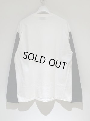 画像7: UNUSED（アンユーズド） ロングスリーブ ベースボールTシャツ ホワイト×ブラック