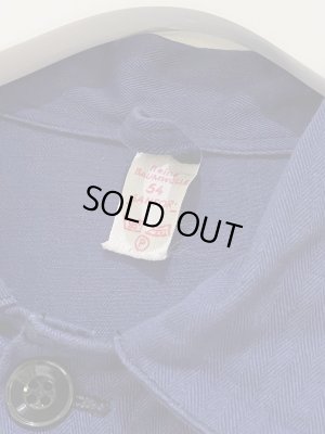 画像3: ユーロヴィンテージ ヘリンボーンコットンカバーオール ネイビー