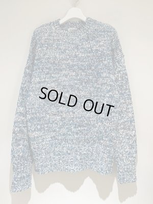画像2: JIL SANDER（ジルサンダー） ペインテッド リネンミックスニット ブルーミックス杢