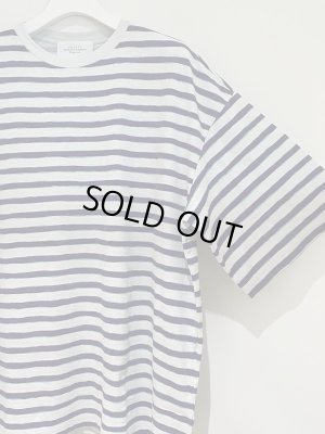 画像4: UNUSED（アンユーズド） プリントボーダーTシャツ ライトグレー×パープル