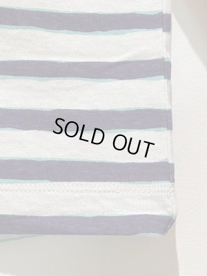 画像5: UNUSED（アンユーズド） プリントボーダーTシャツ ライトグレー×パープル