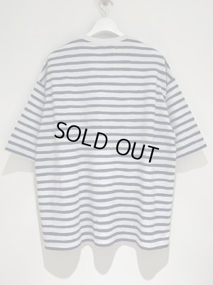 画像6: UNUSED（アンユーズド） プリントボーダーTシャツ ライトグレー×パープル