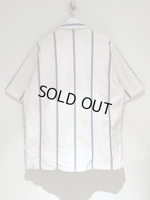 画像6: UNUSED（アンユーズド） エンブロイダード ストライプショートスリーブシャツ ホワイト×ブルー