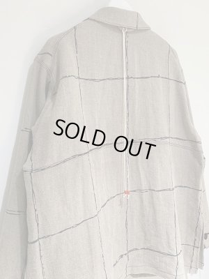 画像10: ANCELLM（アンセルム） ドローイングチェック リネンカバーオール ナチュラル