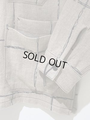 画像8: ANCELLM（アンセルム） ドローイングチェック リネンカバーオール ナチュラル