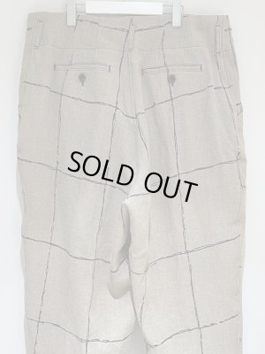 画像8: ANCELLM（アンセルム） ドローイングチェック リネンワイドパンツ ナチュラル