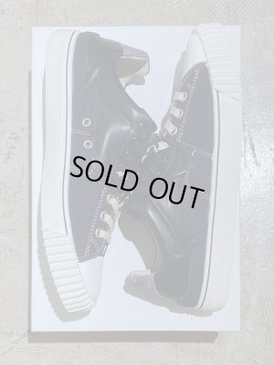 画像6: Maison Margiela（メゾン マルジェラ） 22ライン キャンバス×レザースニーカー Low ネイビー×ブラック