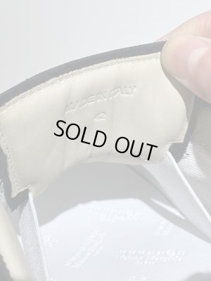 画像8: Maison Margiela（メゾン マルジェラ） 22ライン キャンバス×レザースニーカー Low ネイビー×ブラック