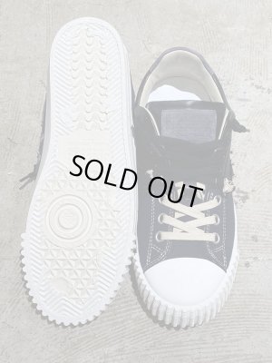 画像9: Maison Margiela（メゾン マルジェラ） 22ライン キャンバス×レザースニーカー Low ネイビー×ブラック