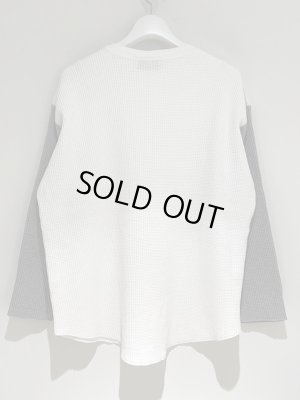 画像6: UNUSED（アンユーズド） セットインスリーブ バイカラーサーマル ホワイト×グレー