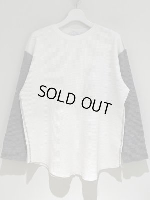 画像2: UNUSED（アンユーズド） セットインスリーブ バイカラーサーマル ホワイト×グレー