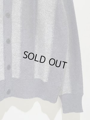 画像6: UNUSED（アンユーズド） モヘアミックス ストライプカーディガン チャコール×ライトグレー