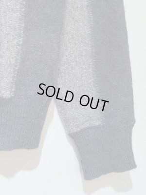 画像7: UNUSED（アンユーズド） モヘアミックス ストライプカーディガン チャコール×ライトグレー