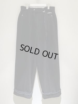 画像2: YOKE（ヨーク） ワイドレッグド デニムトラウザーズ ブラック