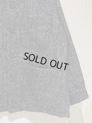 画像4: ANCELLM（アンセルム） ウールヘリンボーン カバーオール ホワイト×ブラック