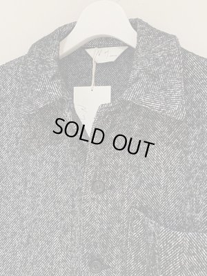 画像3: ANCELLM（アンセルム） ウールヘリンボーン カバーオール ホワイト×ブラック