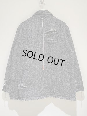 画像7: ANCELLM（アンセルム） クラッシュウールヘリンボーン カバーオール ホワイト×ブラック