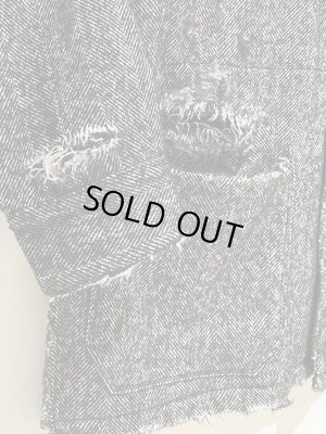 画像5: ANCELLM（アンセルム） クラッシュウールヘリンボーン カバーオール ホワイト×ブラック