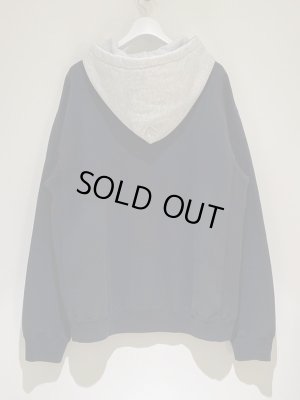 画像6: UNUSED（アンユーズド） 2トーン プルオーバーフーディー ブラック×グレー