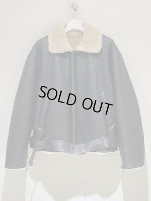 画像2: YOKE（ヨーク） デタッチャブルカラー ボンバージャケット ブラック