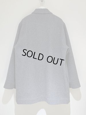 画像8: JIL SANDER（ジルサンダー） ジップアップ ウールハーフコート ブルーグレー杢