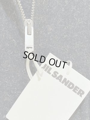 画像4: JIL SANDER（ジルサンダー） ジップアップ ウールハーフコート ブルーグレー杢