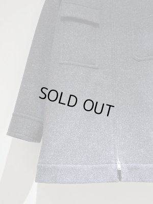 画像6: JIL SANDER（ジルサンダー） ジップアップ ウールハーフコート ブルーグレー杢