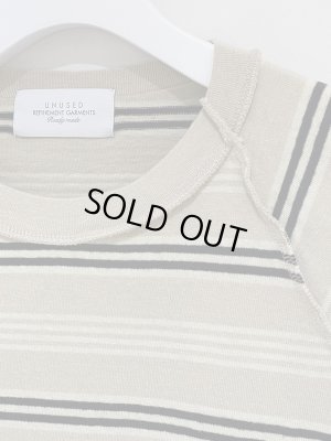 画像3: UNUSED（アンユーズド） インサイドアウト ボーダーTシャツ ベージュ