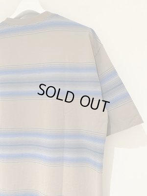 画像7: UNUSED（アンユーズド） グラデーションボーダーTシャツ ベージュ×ブルー
