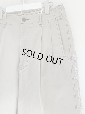 画像3: YOKE（ヨーク） カットオフ 2プリーテド ワイドトラウザーズ フォグホワイト