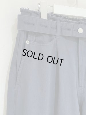 画像4: YOKE（ヨーク） カットオフワイドレッグド デニムトラウザーズ ターコイズディープ