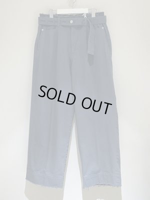 画像2: YOKE（ヨーク） カットオフワイドレッグド デニムトラウザーズ ターコイズディープ