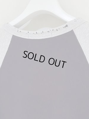 画像9: UNUSED（アンユーズド） ラグランスリーブ スウェットシャツ ネイビー×グレー