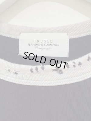 画像4: UNUSED（アンユーズド） ラグランスリーブ スウェットシャツ ネイビー×グレー