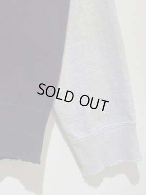 画像6: UNUSED（アンユーズド） ラグランスリーブ スウェットシャツ ネイビー×グレー