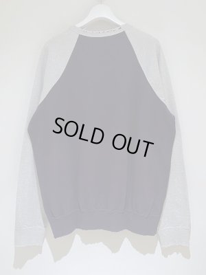 画像8: UNUSED（アンユーズド） ラグランスリーブ スウェットシャツ ネイビー×グレー