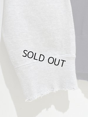 画像7: UNUSED（アンユーズド） ラグランスリーブ スウェットシャツ ネイビー×グレー