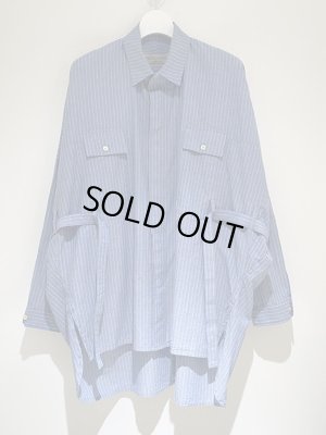 画像2: ESSAY（エッセイ） ドレープシャツ サックスストライプ