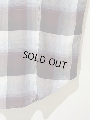 画像12: UNUSED × SUGARHILL（アンユーズド×シュガーヒル） オンブレチェックレーヨンシャツ レッド×ブルー