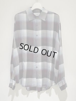 画像2: UNUSED × SUGARHILL（アンユーズド×シュガーヒル） オンブレチェックレーヨンシャツ レッド×ブルー